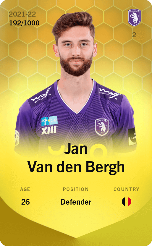 Jan Van den Bergh 2021-22 • Limited 192/1000