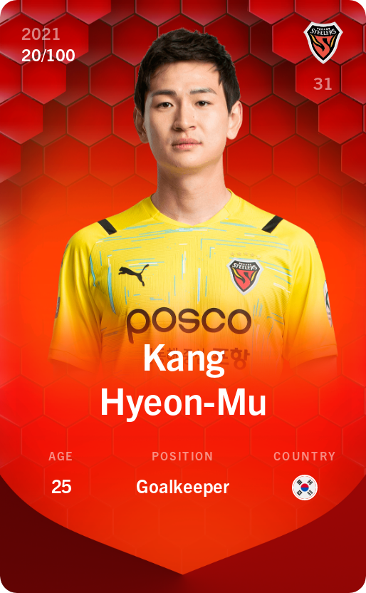Sorare - Sorare Official - Kang Hyeon-Mu 2021-22 • Rare 20/100 - NFT # 112489169744417548011021946500528126971823987688184122742205540690540124831292