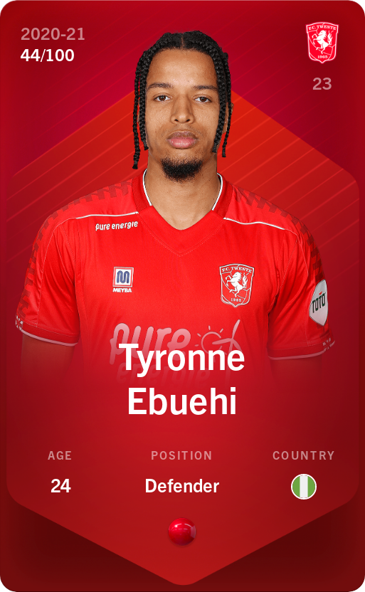 Sorare - Sorare Official - Tyronne Ebuehi 2020-21 • Rare 44/100 - NFT # 21690563203504122620331215055757112133329134749234684594807217991993112066348