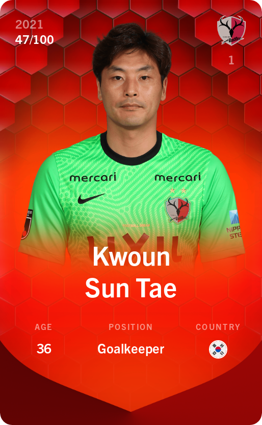 Sorare - Sorare Official - Kwoun Sun Tae 2021-22 • Rare 47/100 - NFT # 114918185808548276642277584119172525492892015950996588688375802612515969985346