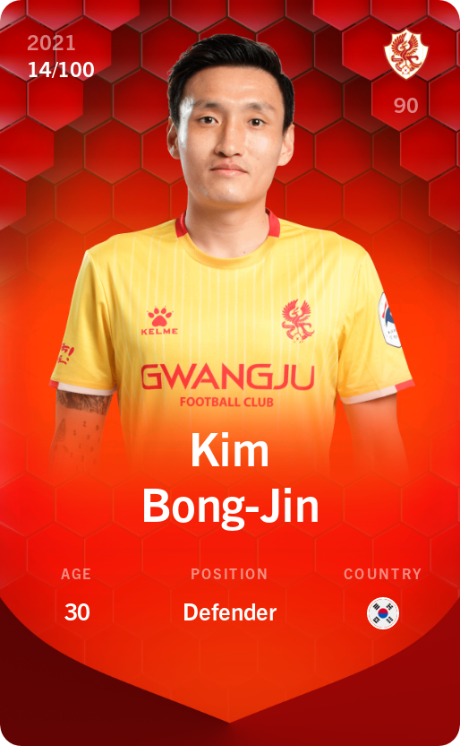 Sorare - Sorare Official - Kim Bong-Jin 2021-22 • Rare 14/100 - NFT # 89283176702952583673718766924094848139096485538752087286053824112931248789687