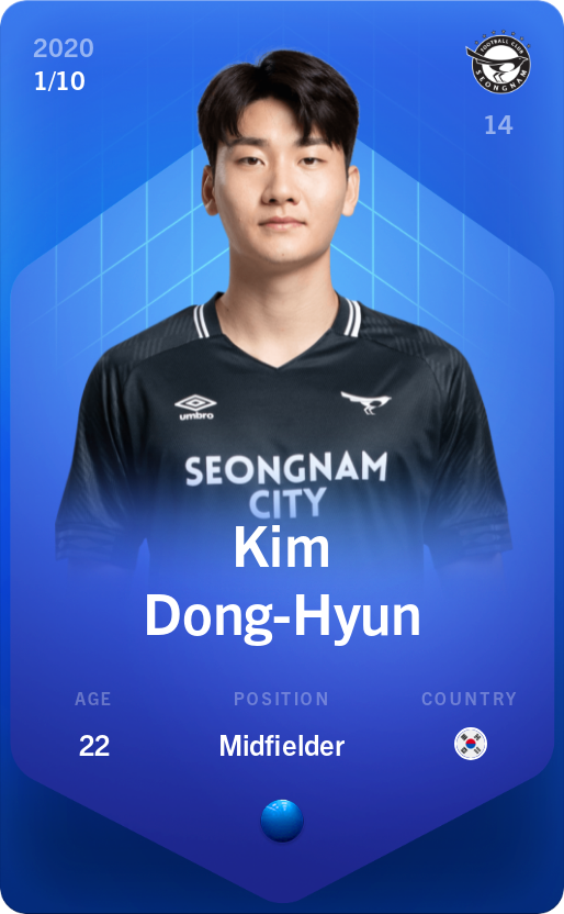 Sorare - Sorare Official - Kim Dong-Hyun 2020-21 • Super Rare 1/10 - NFT # 55248819145275534577776452786520579543225078839572040178549299563010983483691