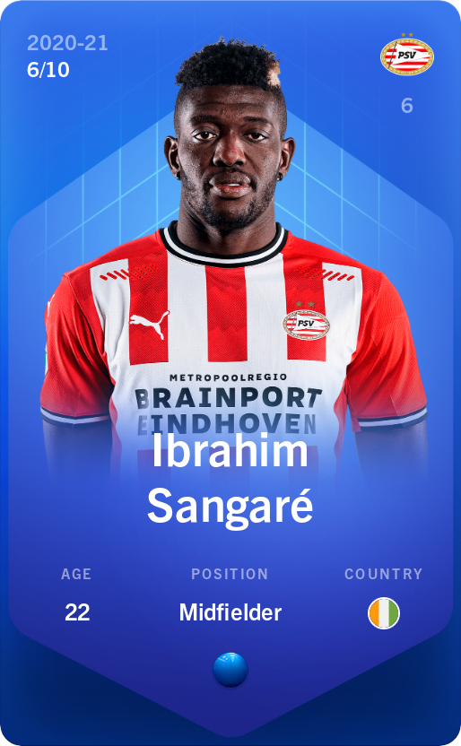 Sorare - Sorare Official - Ibrahim Sangaré 2020-21 • Super Rare 6/10 - NFT # 61192576245578548675986156192495998881277040011190905284765290040069741594745