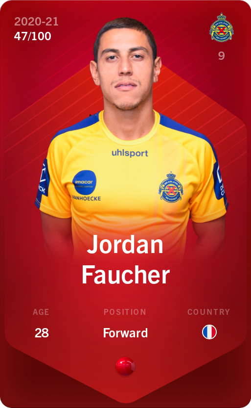 Sorare - Sorare Official - Jordan Faucher 2020-21 • Rare 47/100 - NFT # 82567385507285600928521526391972657367098744614031223907833561914569776099854