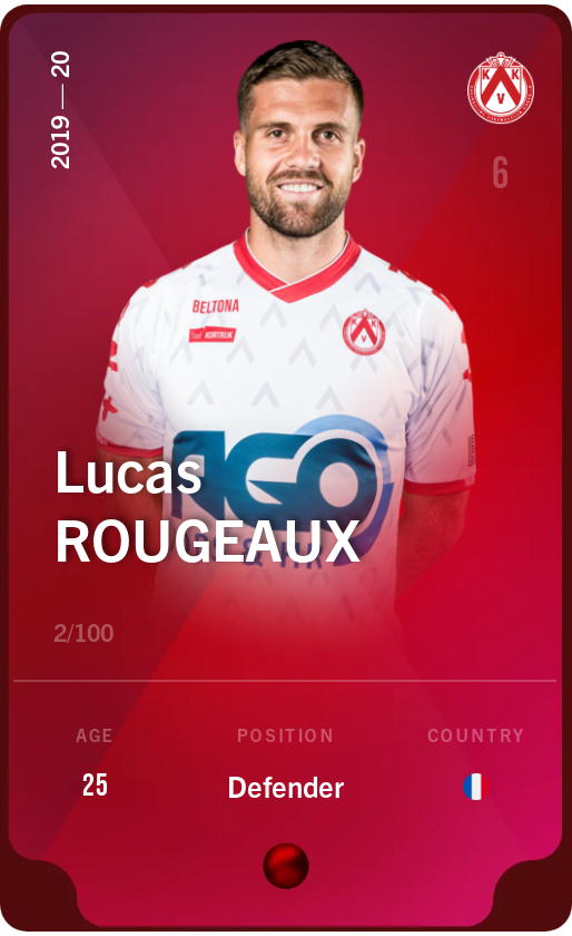Sorare - Sorare Official - Lucas Rougeaux 2019-20 • Rare 2/100 - NFT # 79143384438688144376633437173800756335919770971861087063490913462692700600039