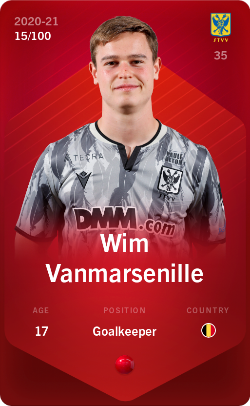 Sorare - Sorare Official - Wim Vanmarsenille 2020-21 • Rare 15/100 - NFT # 36246239259566360937716772253976069911467031114830927487882835036352680028759