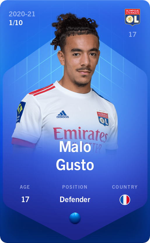 Sorare - Sorare Official - Malo Gusto 2020-21 • Super Rare 1/10 - NFT # 106769255159895463751776644474424214601308587755853819683295993998583697383719