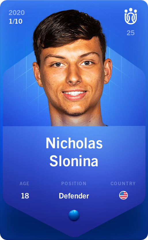 Sorare - Sorare Official - Nicholas Slonina 2020-21 • Super Rare 1/10 - NFT # 78039651585453925225275980218407910804082301623687835095471031555170225549614
