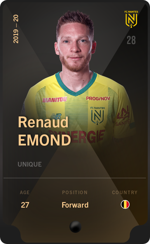 Sorare - Sorare Official - Renaud Emond 2019-20 • Unique - NFT # 111756995183177506617580667839559863342320053187499449215605716260952151115334
