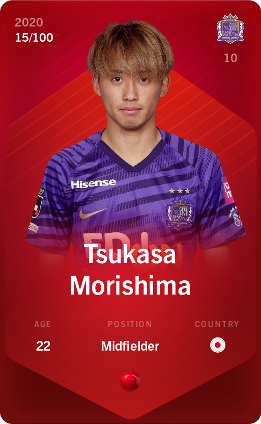 Sorare - Sorare Official - Tsukasa Morishima 2020-21 • Rare 15/100 - NFT # 62467971191463826656873308794106679125706700940175502097977833735807535461149
