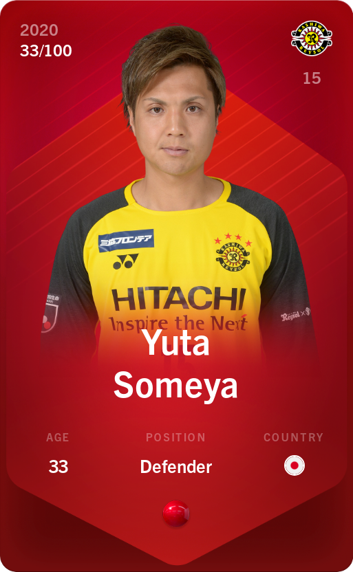 Sorare - Sorare Official - Yuta Someya 2020-21 • Rare 33/100 - NFT # 27893680531946896524319226777225533436449874997384543803072063816933251996656