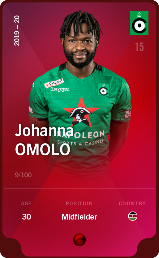 Sorare - Sorare Official - Johanna Omolo 2019-20 • Rare 9/100 - NFT # 28120078103750733753950496739363491394942104378247792467702356043251691125066