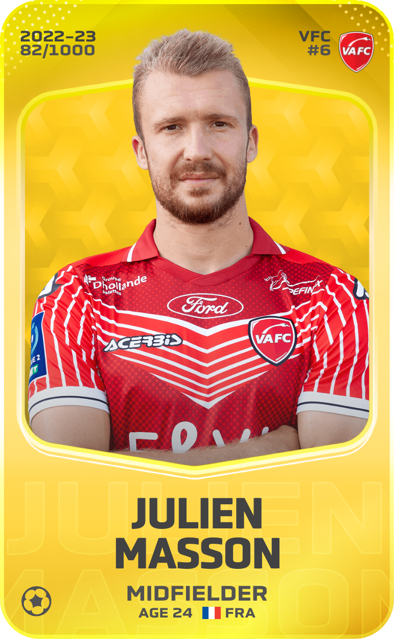 Sorare - Sorare Official - Julien Masson 2022-23 • Limited 82/1000 - NFT # 21685610312286762098620592601063209167661139796777640804526526524525043299261