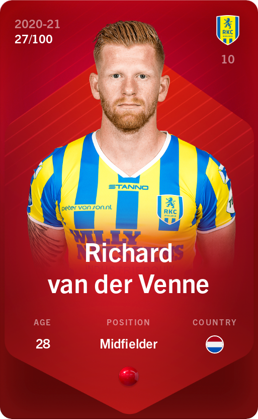 Sorare - Sorare Official - Richard van der Venne 2020-21 • Rare 27/100 - NFT # 58700917853456730419308968270441084372355786835300698809954461056887829020202