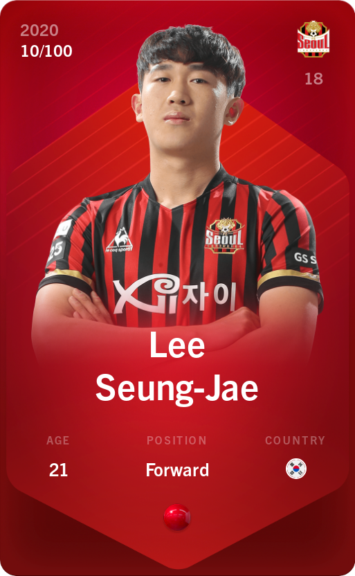 Sorare - Sorare Official - Lee Seung-Jae 2020-21 • Rare 10/100 - NFT # 35961002459959177045657342575505547613495418038511070991673234523278874962930