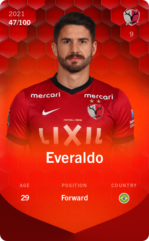 Sorare - Sorare Official - Everaldo 2021-22 • Rare 47/100 - NFT # 105249392927472473093608698694422551114985041268354450416795457656421908291483