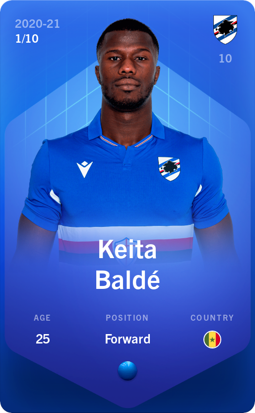 Sorare - Sorare Official - Keita Baldé 2020-21 • Super Rare 1/10 - NFT # 59935170437232548065151069390107475229935767447878457537249067390163145736919