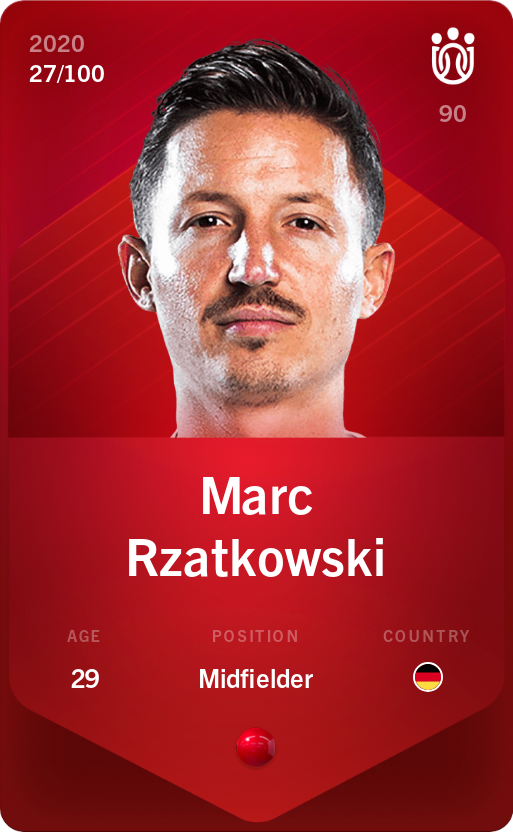 Sorare - Sorare Official - Marc Rzatkowski 2020-21 • Rare 27/100 - NFT # 105147520264174060794371152190437516993698936468876901526418470311336503059511