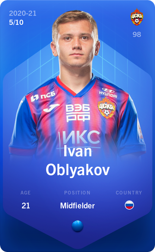 Sorare - Sorare Official - Ivan Oblyakov 2020-21 • Super Rare 5/10 - NFT # 38304514766084043777304256195277214779969655130139228078278100810182102056269