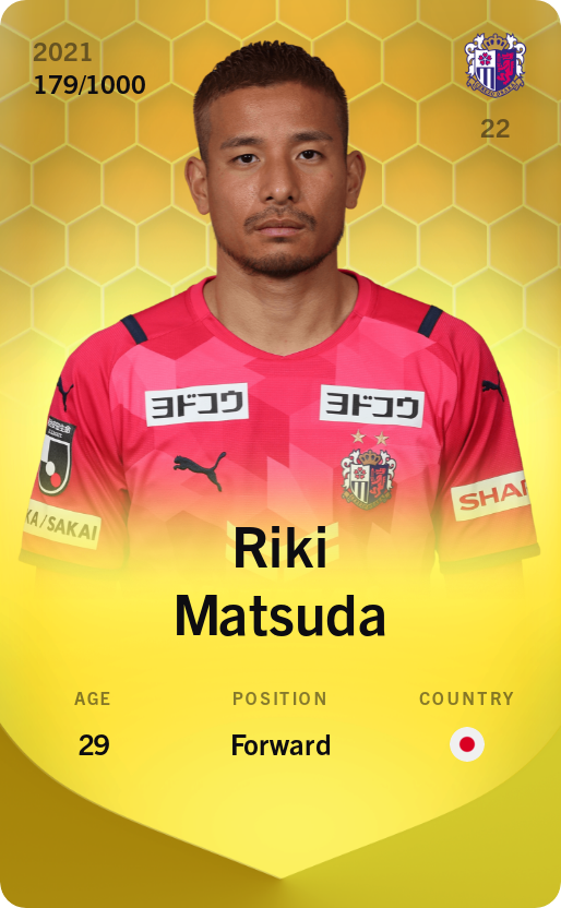 Sorare - Sorare Official - Riki Matsuda 2021-22 • Limited 179/1000 - NFT # 112727788599862068026938615377294620123206867115369880244269271111291751361010