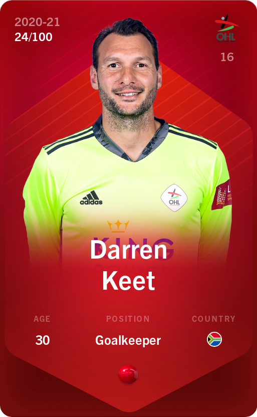 Sorare - Sorare Official - Darren Keet 2020-21 • Rare 24/100 - NFT # 60660566347159135125592824344899573242389403369722259188317447204670617188645