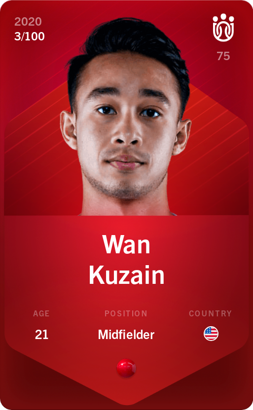 Sorare - Sorare Official - Wan Kuzain 2020-21 • Rare 3/100 - NFT # 36814493950486365862119795928330563357149919084734927879985337292936866567434