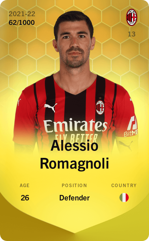 Alessio Romagnoli 2021-22 • Limited 62/1000