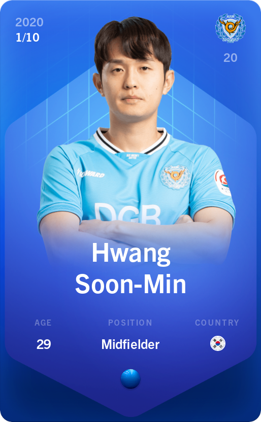 Sorare - Sorare Official - Hwang Soon-Min 2020-21 • Super Rare 1/10 - NFT # 22193411491960645895287146899432556459912865166723651902438639010565843809987