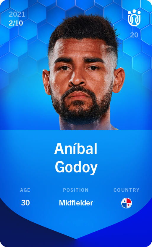 Sorare - Sorare Official - Aníbal Godoy 2021-22 • Super Rare 2/10 - NFT # 45598265836629599947269616200748407226882278584118875459505759706001379474928