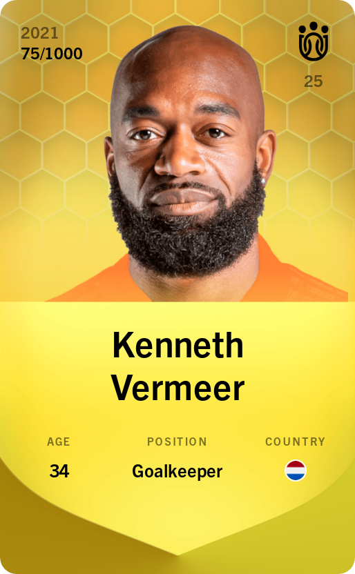 Sorare - Sorare Official - Kenneth Vermeer 2021-22 • Limited 75/1000 - NFT # 40591840104597444378190757319282232960908931809386466756898945133259251573700