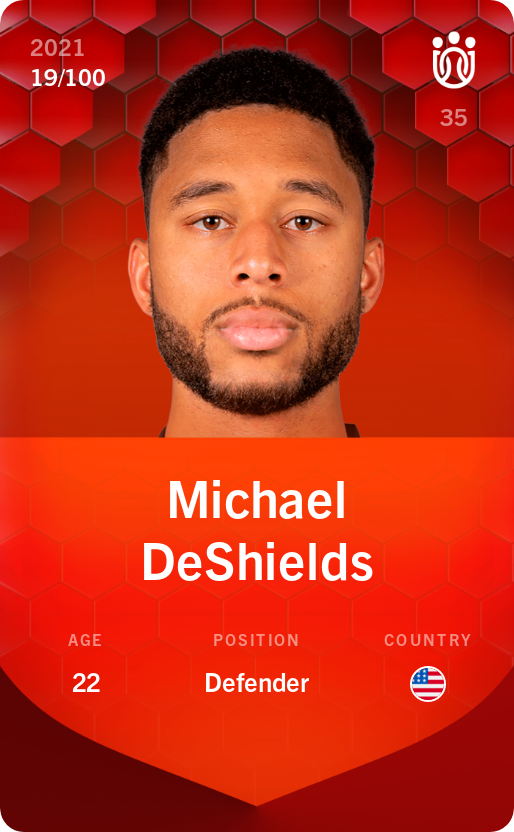 Sorare - Sorare Official - Michael DeShields 2021-22 • Rare 19/100 - NFT # 95280013558855764758698547214416771655397781108765983327908338614423357649672