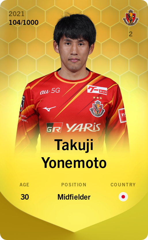 Sorare - Sorare Official - Takuji Yonemoto 2021-22 • Limited 104/1000 - NFT # 106846170813726236799902139515297497005845810664195573189174031403673238744178