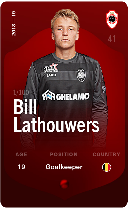 Sorare - Sorare Official - Bill Lathouwers 2018-19 • Rare 1/100 - NFT # 52047810058473064373101548670884446313619555117632597144429696115862847332660