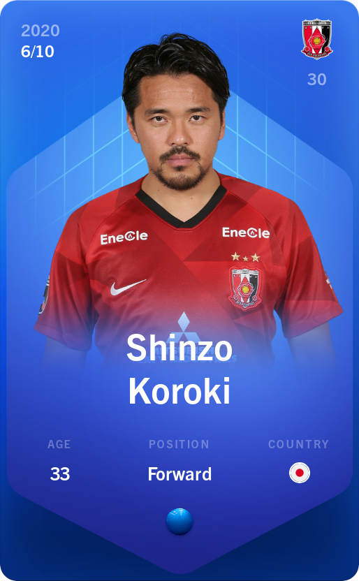 Sorare - Sorare Official - Shinzo Koroki 2020-21 • Super Rare 6/10 - NFT # 7426215613837068793281622949568364419434377916404707636141501111109243371789