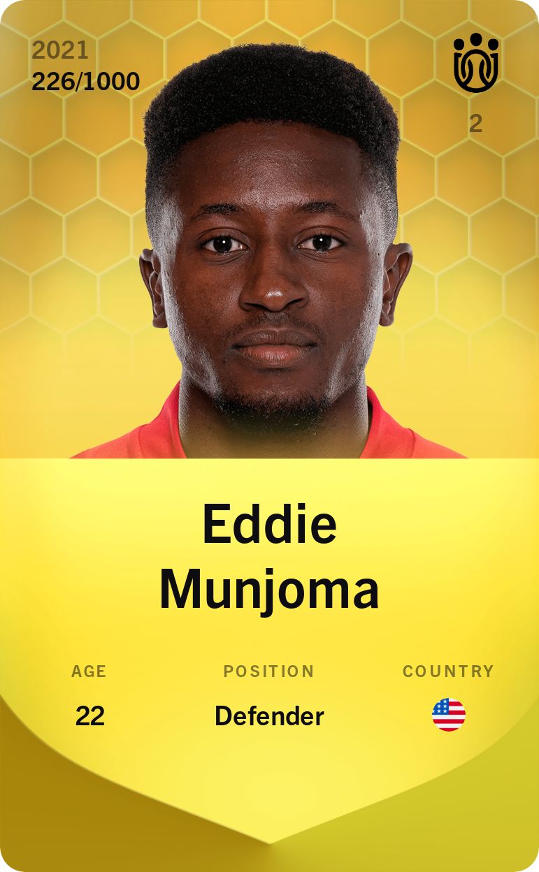 Sorare - Sorare Official - Eddie Munjoma 2021-22 • Limited 226/1000 - NFT # 114015223544856914755473809701429616482921963450814112366817412773187025116088
