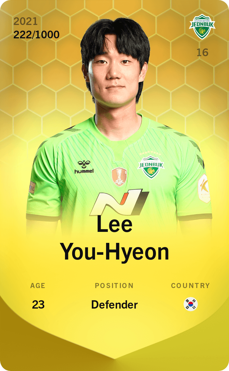 Lee You-Hyeon 2021-22 • Limited 222/1000