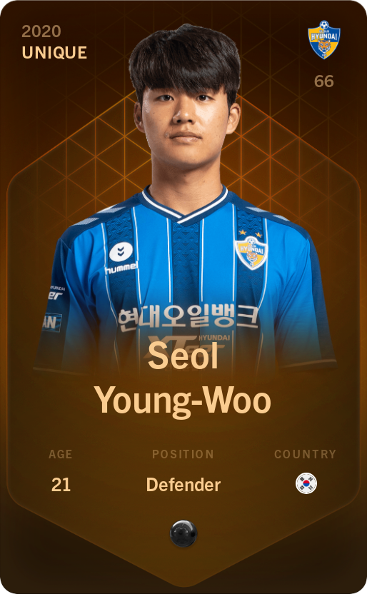 Sorare - Sorare Official - Seol Young-Woo 2020-21 • Unique - NFT # 102461776736533877733006729149590065412141374812517402015755151851873094545048