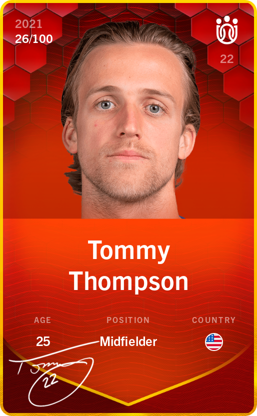 Sorare - Sorare Official - Tommy Thompson 2021-22 • Rare 26/100 - NFT # 5044043054189389483161612406962410598232690300016786630913120587708655190946