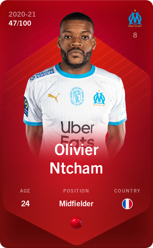 Sorare - Sorare Official - Olivier Ntcham 2020-21 • Rare 47/100 - NFT # 113303852109987647695872324419199832411438064524504058566290658288071907492236