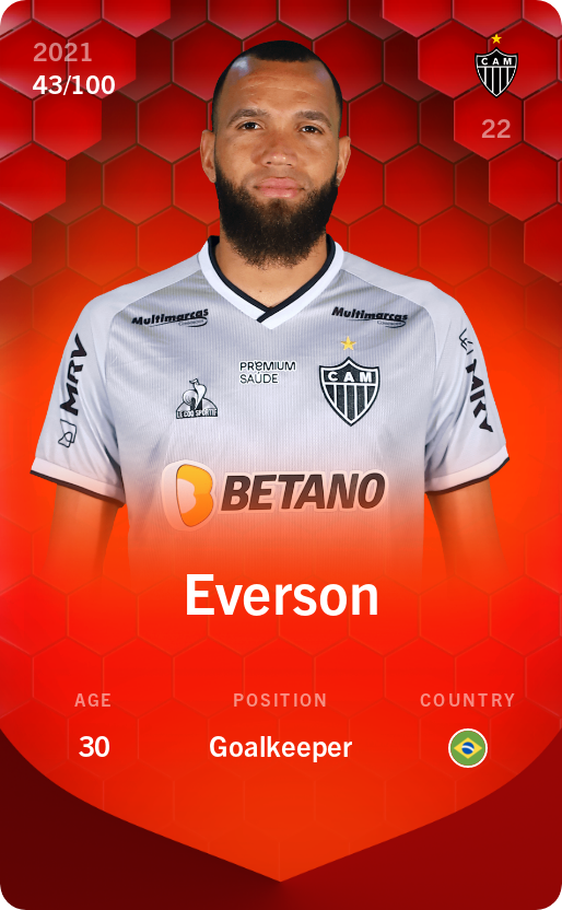 Sorare - Sorare Official - Everson 2021-22 • Rare 43/100 - NFT # 26316652435156981487715441961746736246268057394187351461879344405022578166474