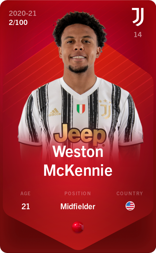 Sorare - Sorare Official - Weston McKennie 2020-21 • Rare 2/100 - NFT # 8520143779464677704218661811524022339662159019617295902503102835562427167836