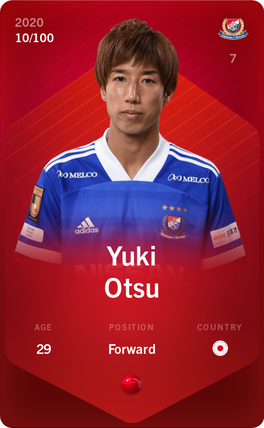 Sorare - Sorare Official - Yuki Otsu 2020-21 • Rare 10/100 - NFT # 101858169855463029013798413144032839006651155847146734387405801644320631040859