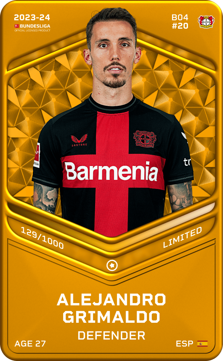 Alejandro Grimaldo 2023-24 • Limited 129/1000