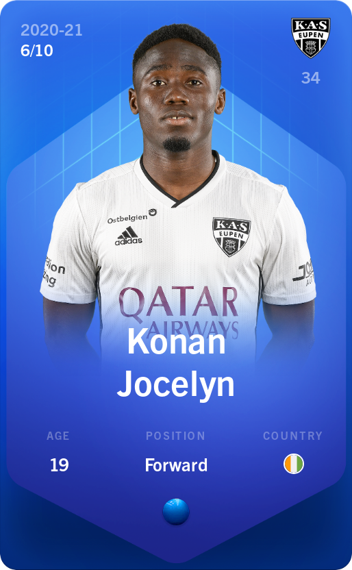 Sorare - Sorare Official - Konan Jocelyn 2020-21 • Super Rare 6/10 - NFT # 44520777591223948487945898285783377434022504112899922015087711000521341203428