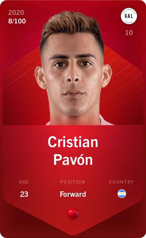 Sorare - Sorare Official - Cristian Pavón 2020-21 • Rare 8/100 - NFT # 67040165860043424257123137281048278386668067062924491536814592197497364594772