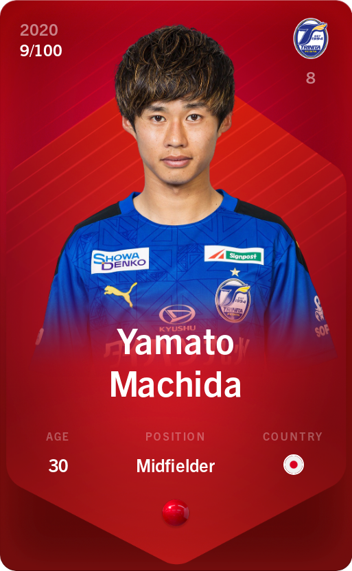 Sorare - Sorare Official - Yamato Machida 2020-21 • Rare 9/100 - NFT # 50368958583502025960731875609393571315824216587050805594804145578649639825406