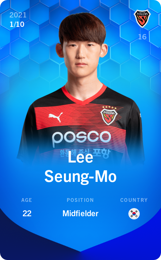 Sorare - Sorare Official - Lee Seung-Mo 2021-22 • Super Rare 1/10 - NFT # 21694243500879884937047467197889008568576771091279832749834404694452553058378
