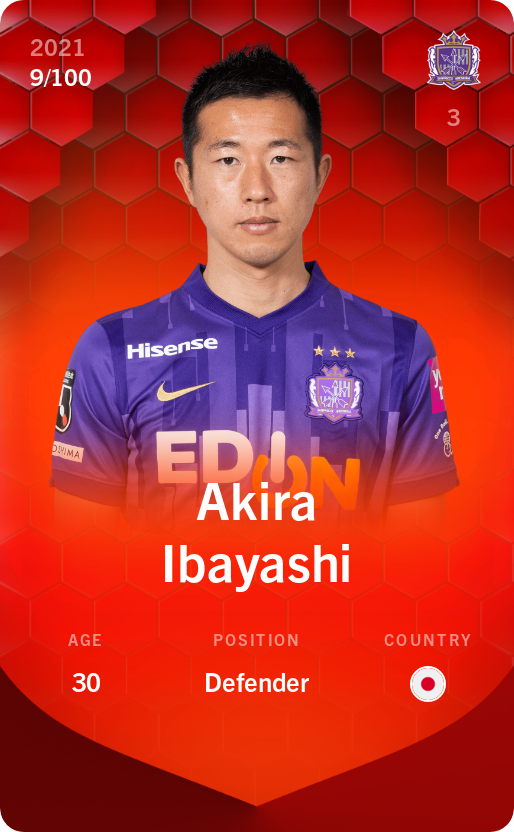 Sorare - Sorare Official - Akira Ibayashi 2021-22 • Rare 9/100 - NFT # 110428621847662628309763385248023051313590831789474729240938525596548224738657