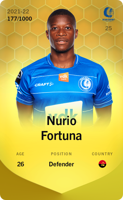 Sorare - Sorare Official - Nurio Fortuna 2021-22 • Limited 177/1000 - NFT # 69850977470159223869194765258284128077952078314945909932830553197255844530387