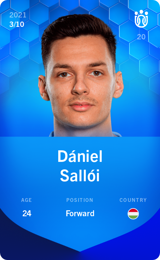Sorare - Sorare Official - Dániel Sallói 2021-22 • Super Rare 3/10 - NFT # 30144149756674208427702132502243738249003596280694094191150278668371279798170